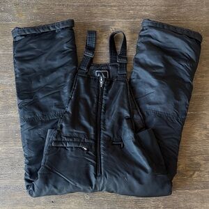 Kids Black Snow Bibs